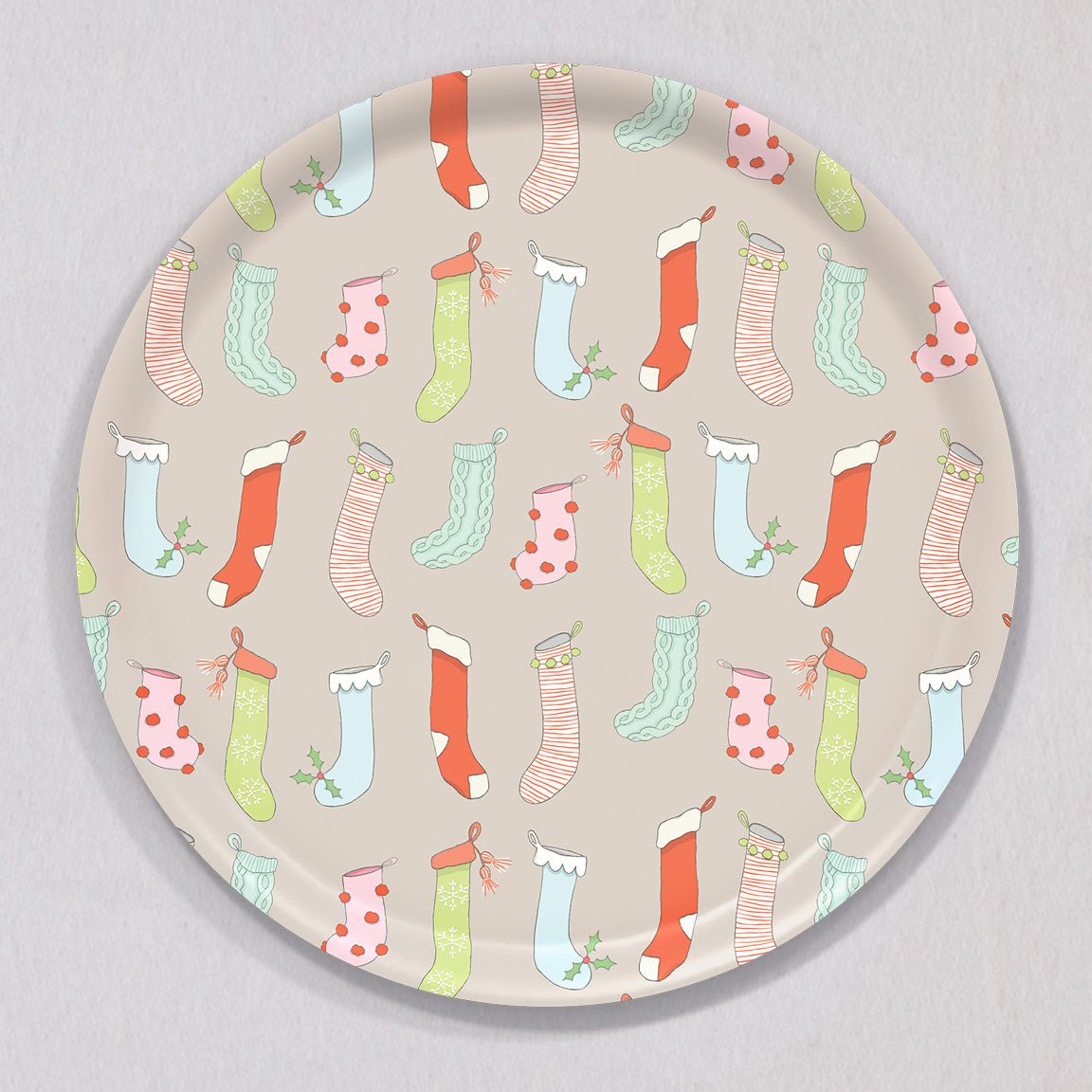 Large Stockings Tray, Round by Sara Fitz