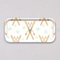 Small Vintage Skis Tray by Sara Fitz