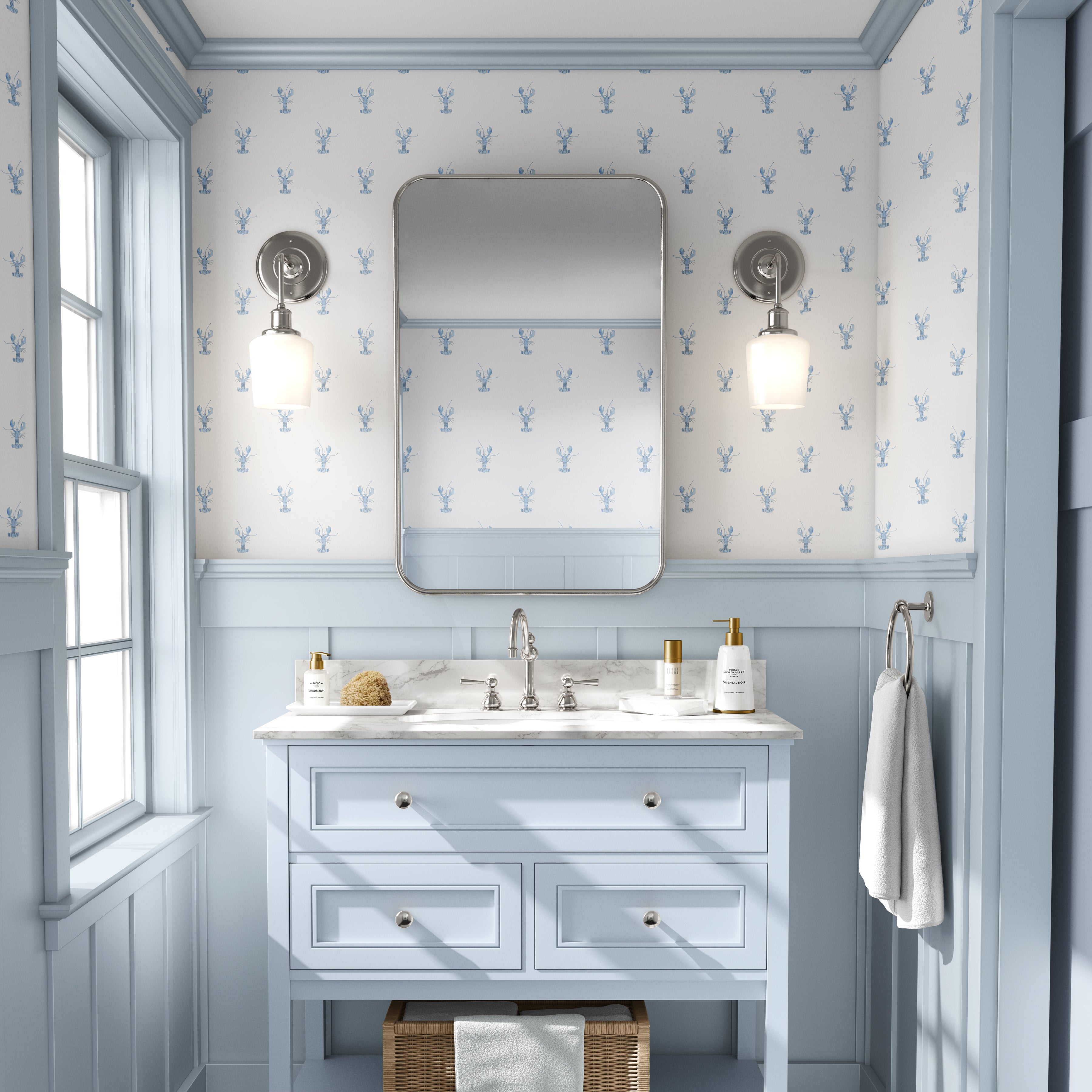 Blue Lobster Wallpaper by Sara Fitz