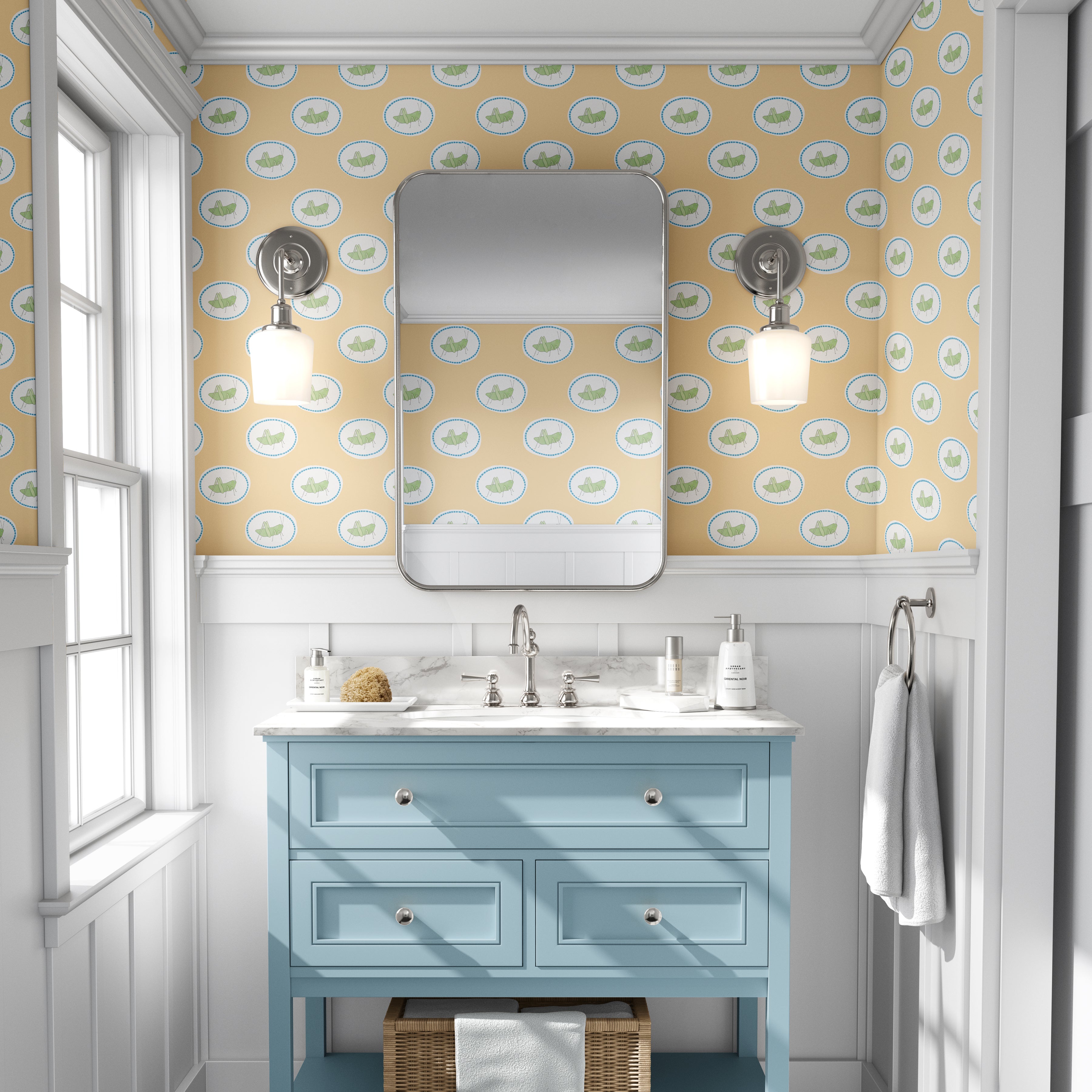 Grasshopper Wallpaper by Sara Fitz