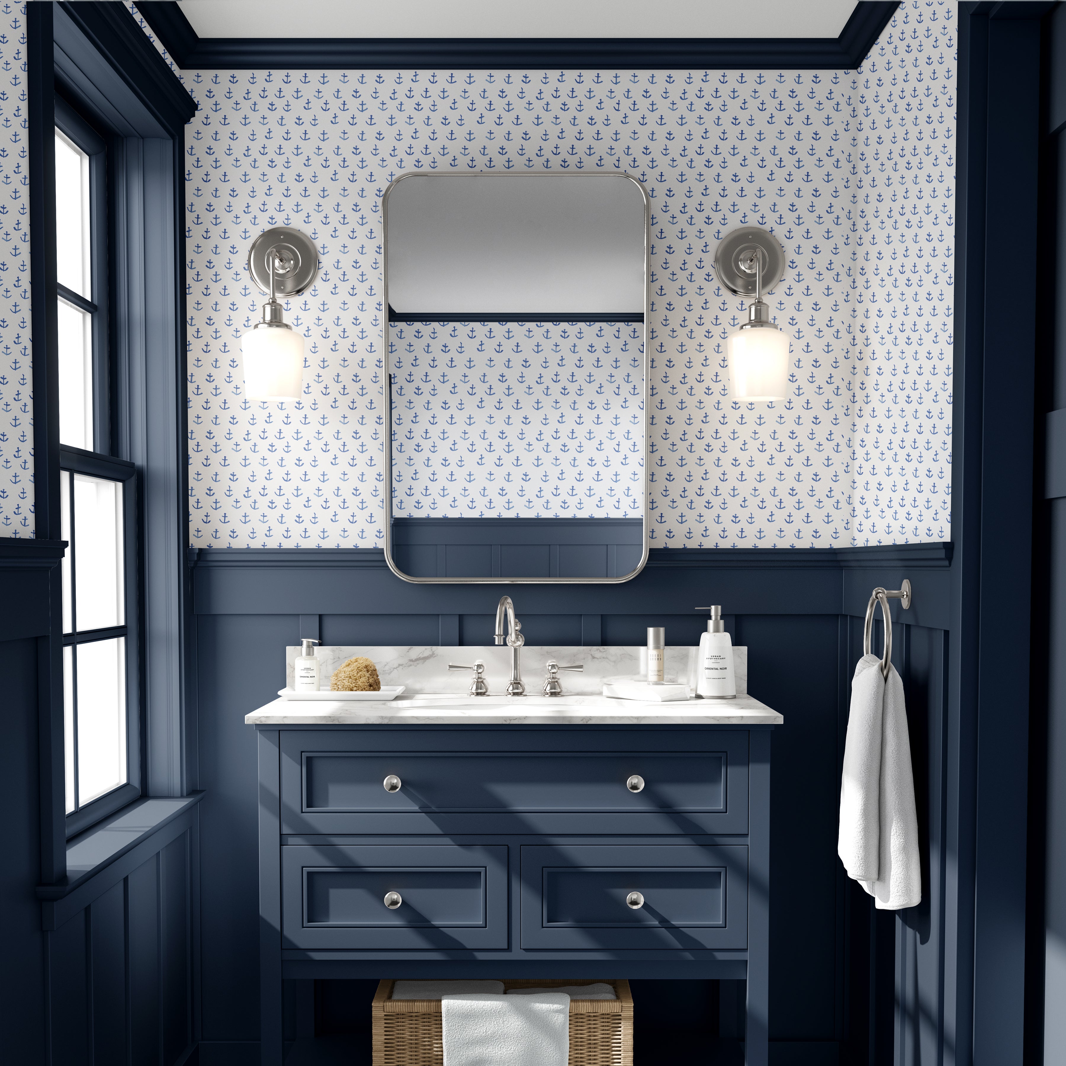 Watercolor Anchor Wallpaper by Sara Fitz