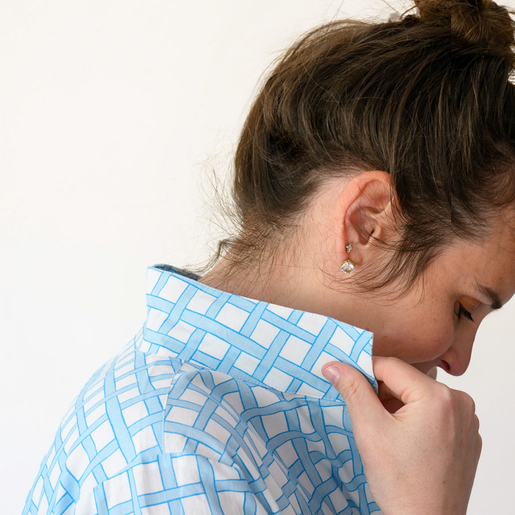 Classic Shirt Dress, Blue Weave by Sara Fitz