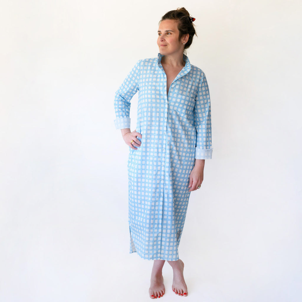 Classic Shirt Dress, Blue Weave by Sara Fitz