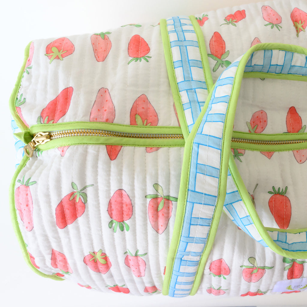 Weekender Tote, Strawberry by Sara Fitz