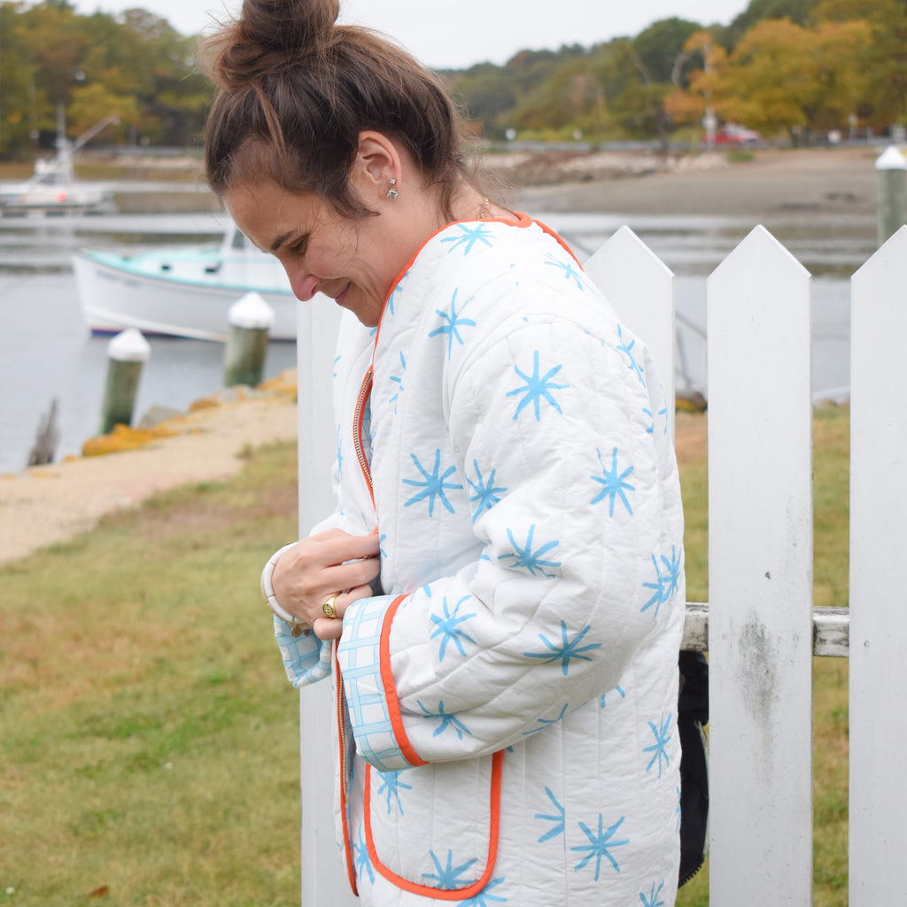 Star Blue Quilted Jacket by Sara Fitz