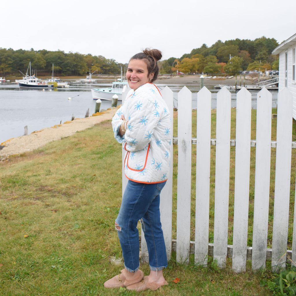 Star Blue Quilted Jacket by Sara Fitz