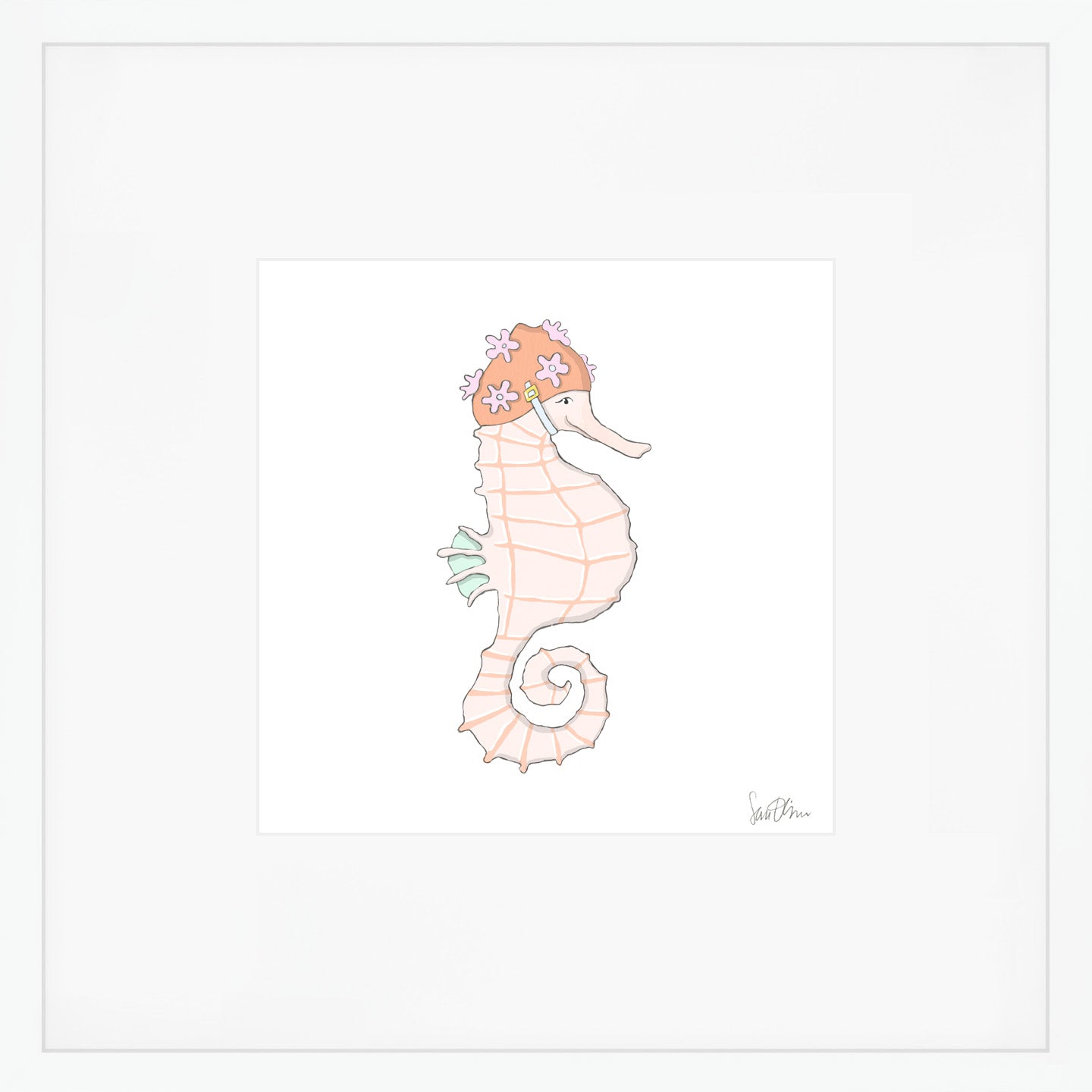 Seahorse Art Print by Sara Fitz