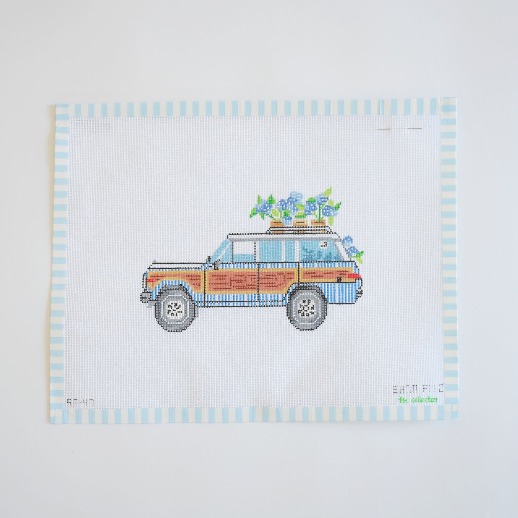 Seersucker Wagon Needlepoint