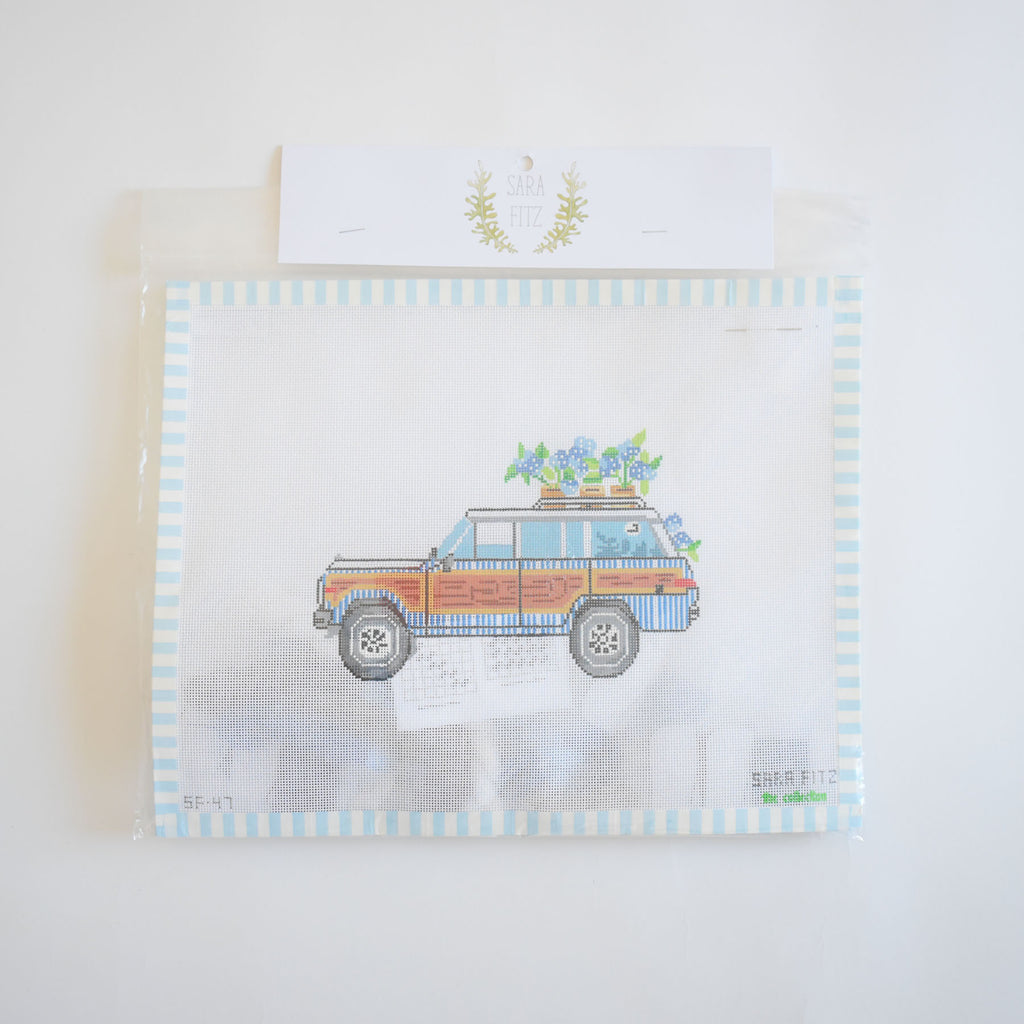 Seersucker Wagon Needlepoint