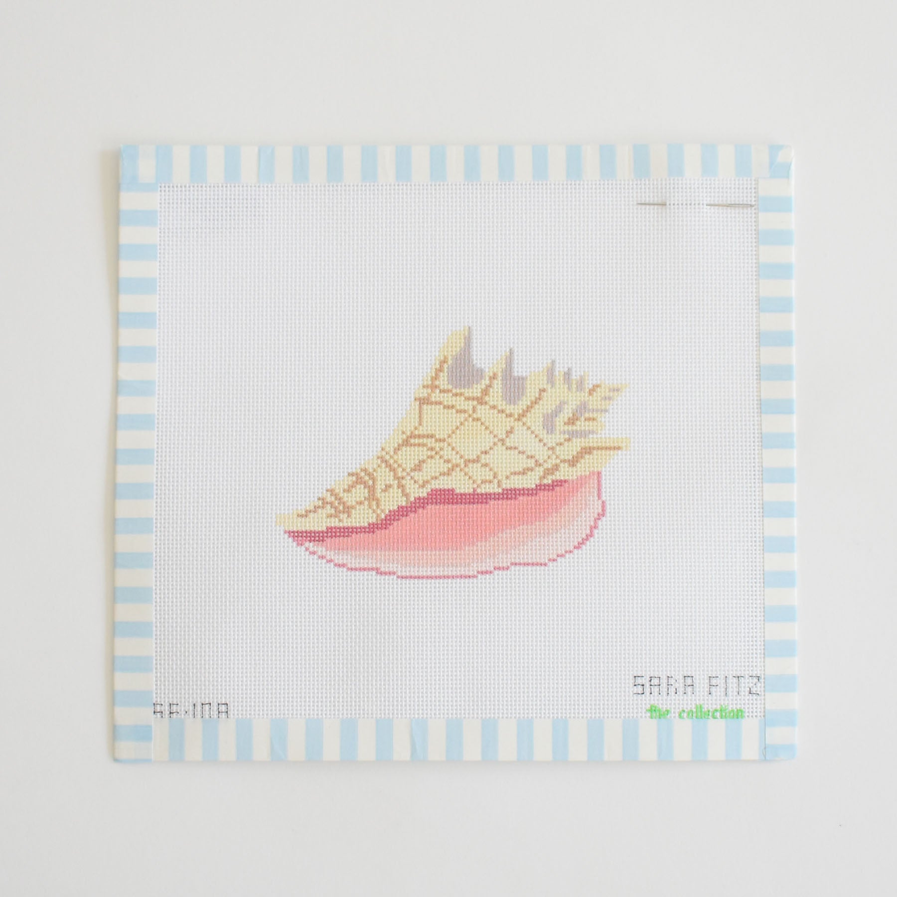 Conch Shell Needlepoint by Sara Fitz