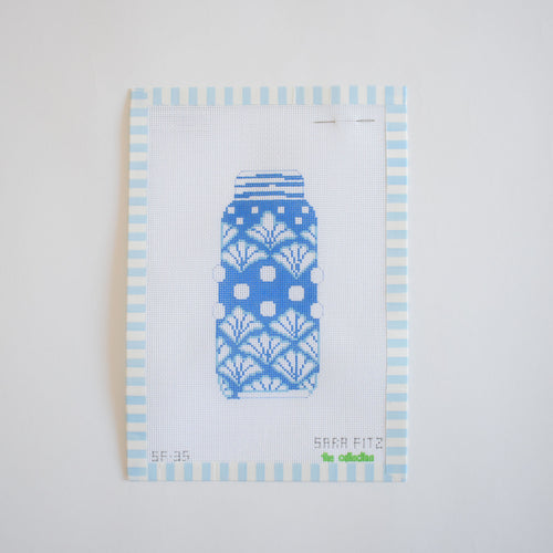 Ginger Jar Shell Needlepoint Needlepoint Sara Fitz 