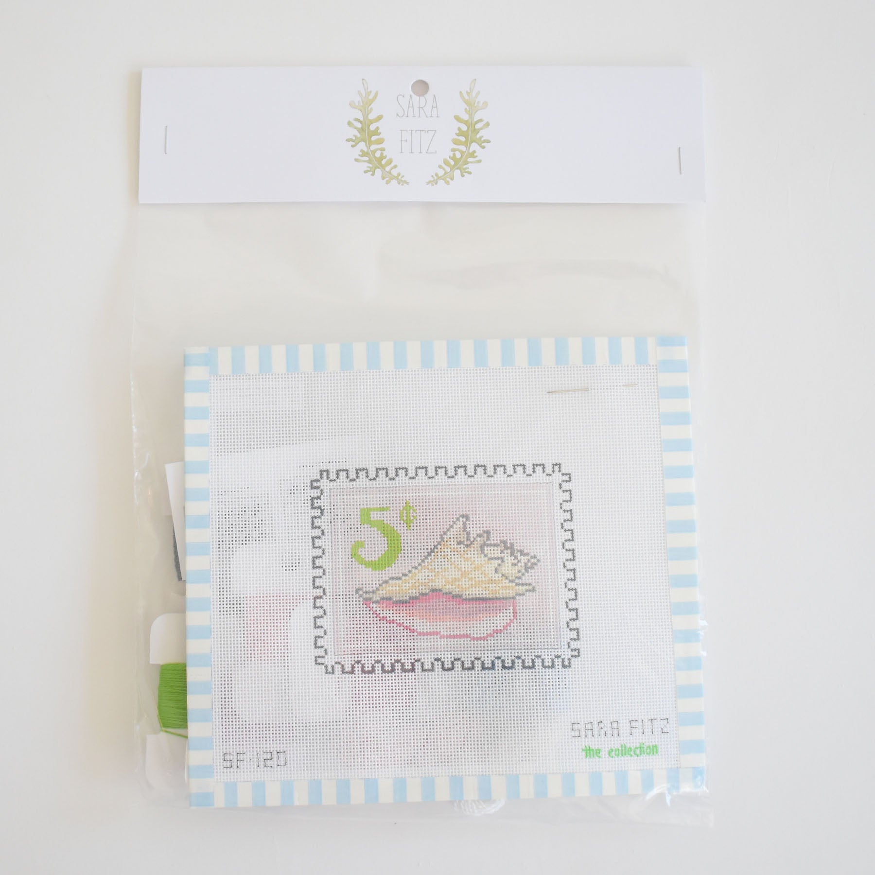 Shell Stamp Needlepoint by Sara Fitz