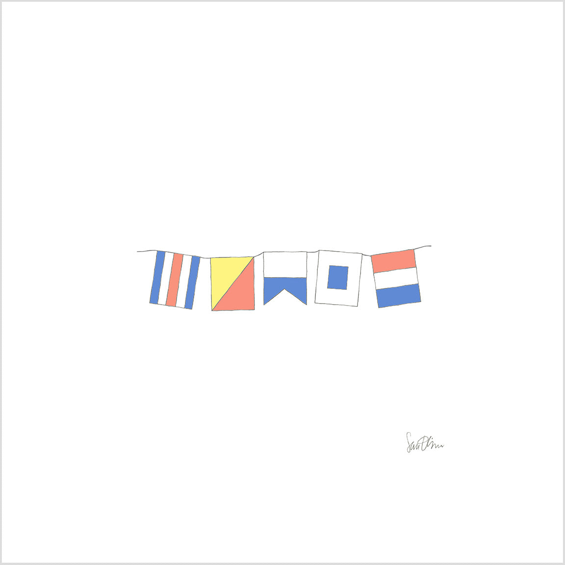 COAST flags Art Print by Sara Fitz