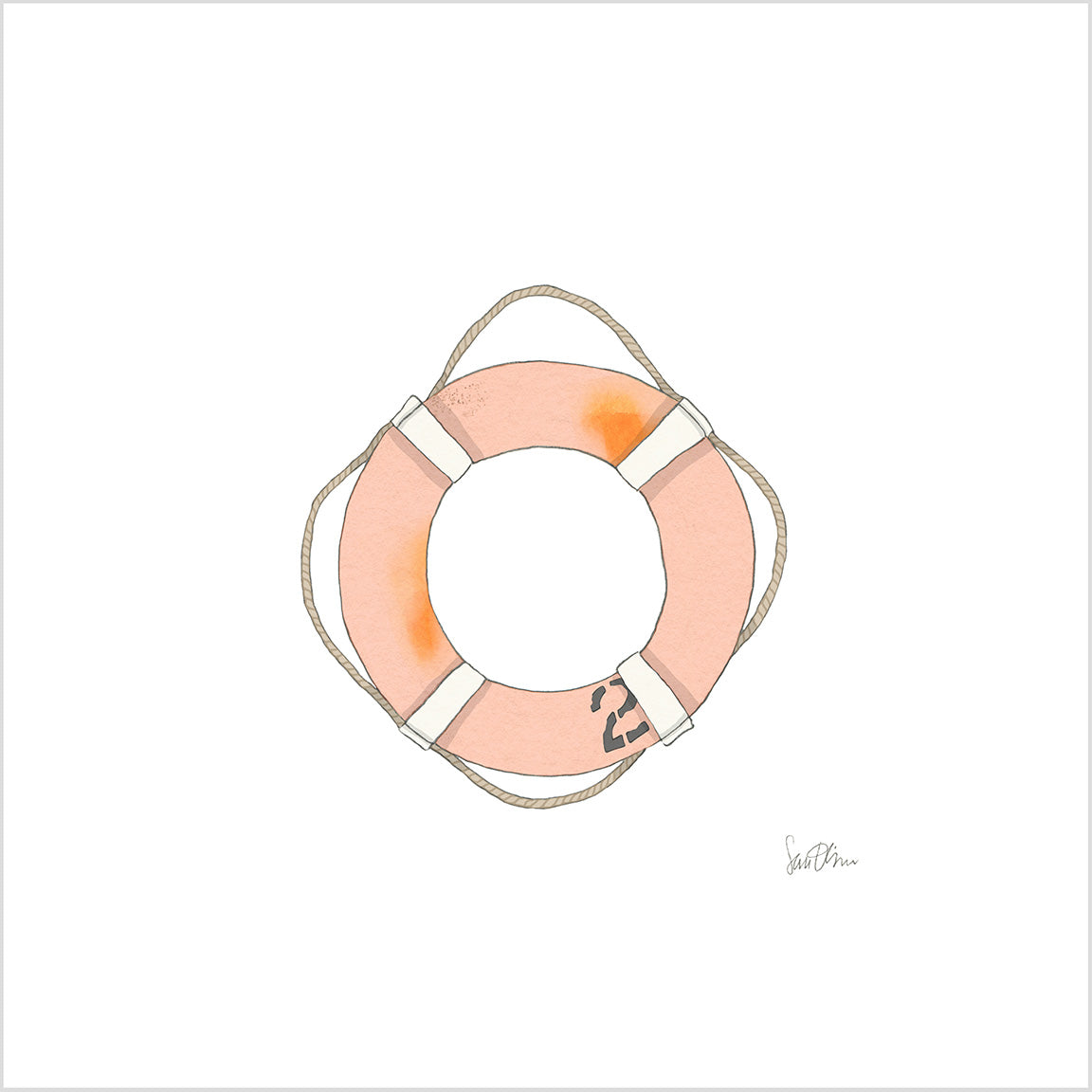 Life Ring Art Print by Sara Fitz