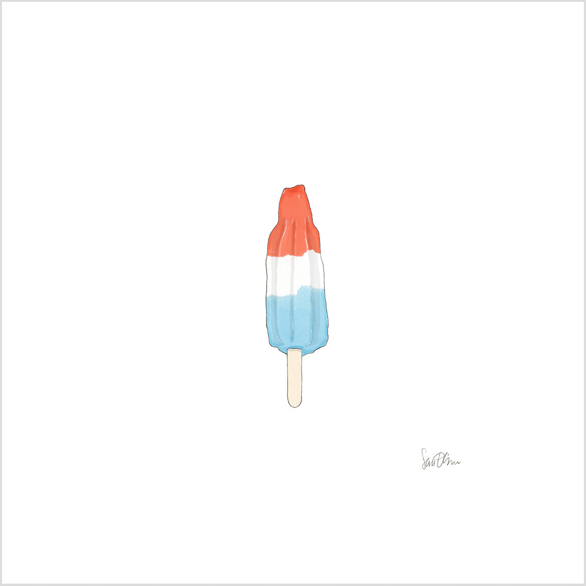 Popsicle Art Print by Sara Fitz