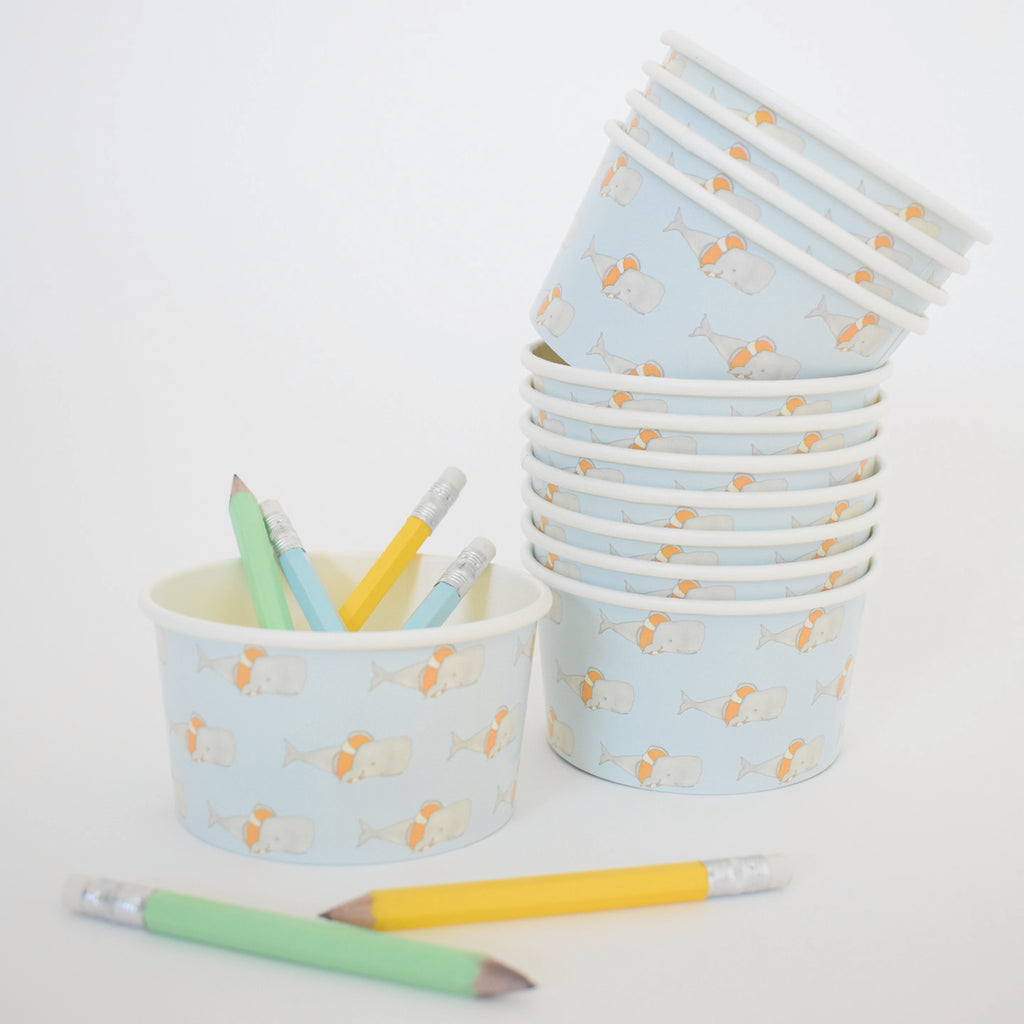 Whale Snack Cups by Sara Fitz