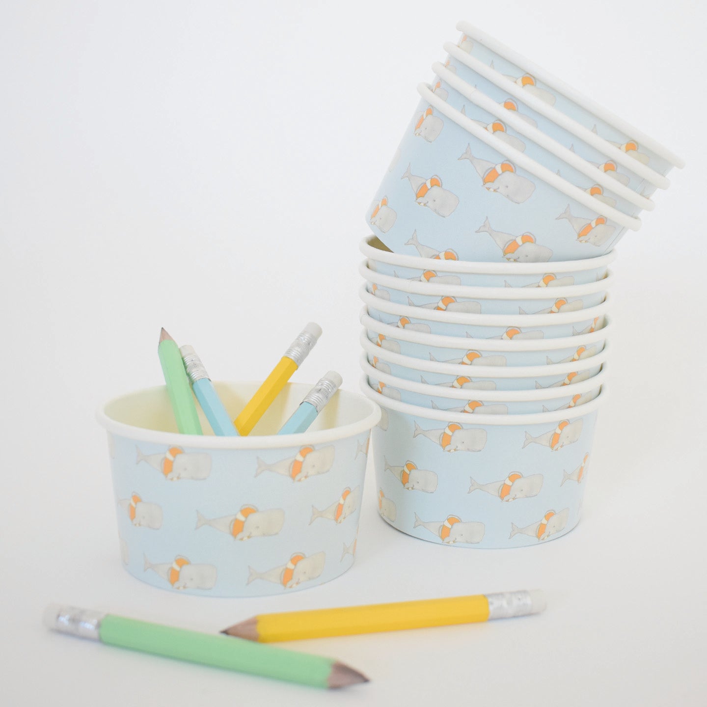 Whale Snack Cups by Sara Fitz