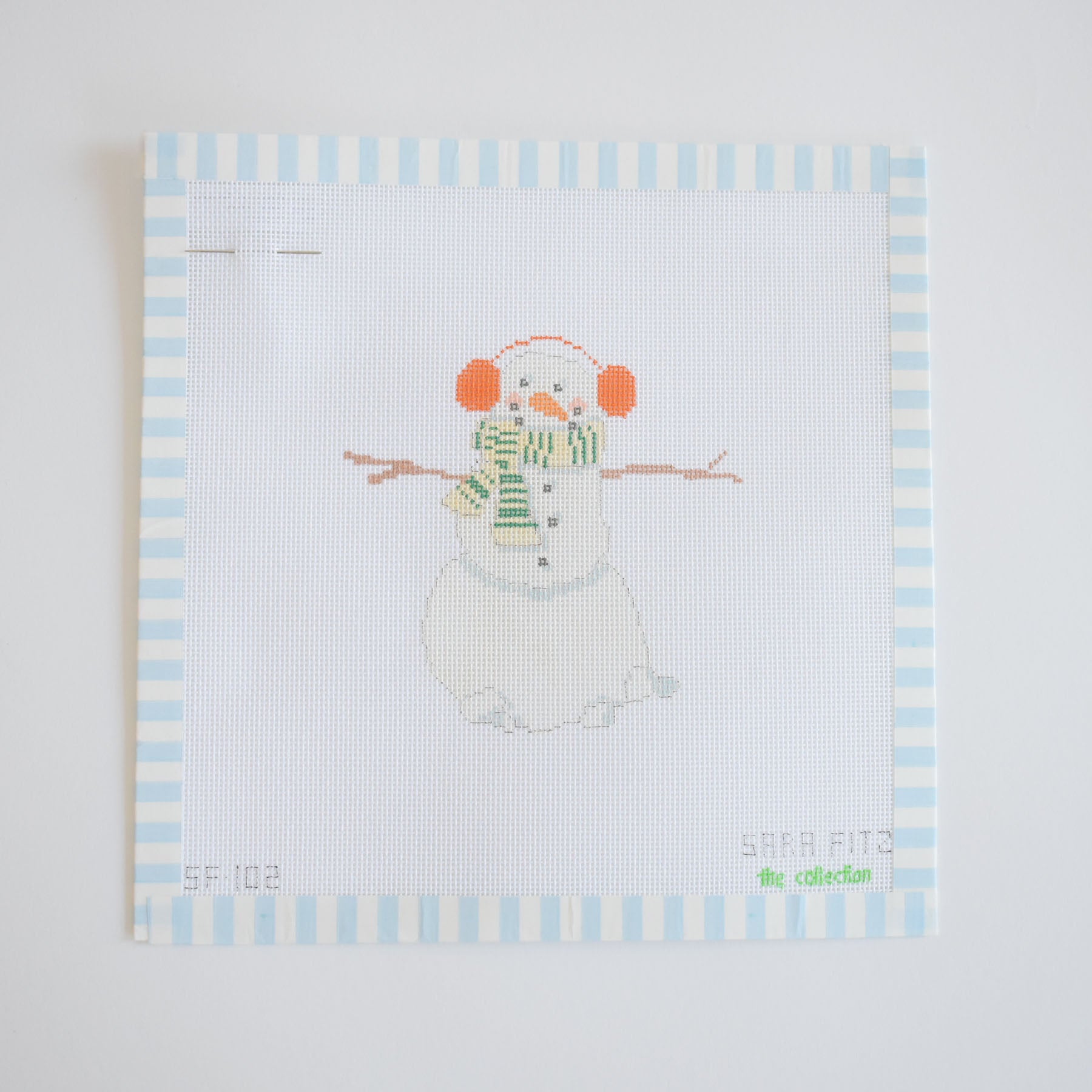 Snowman Needlepoint Needlepoint Sara Fitz 