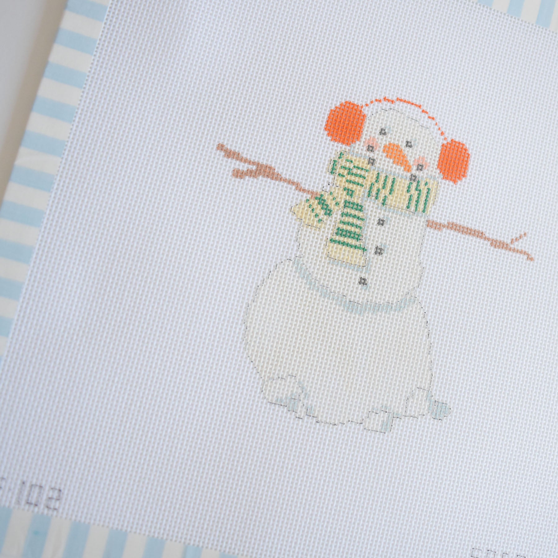 Snowman Needlepoint Needlepoint Sara Fitz 