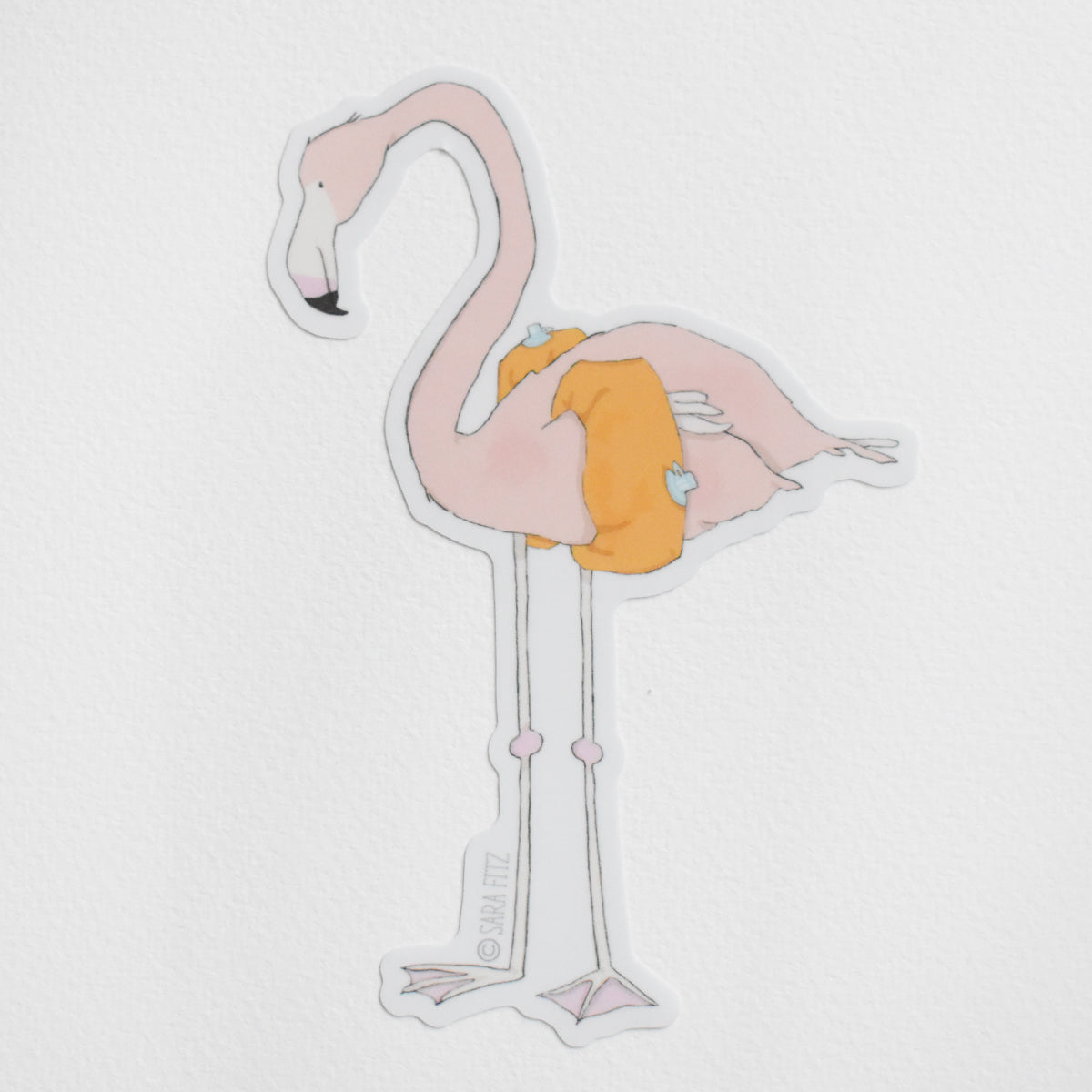 Flamingo Sticker by Sara Fitz