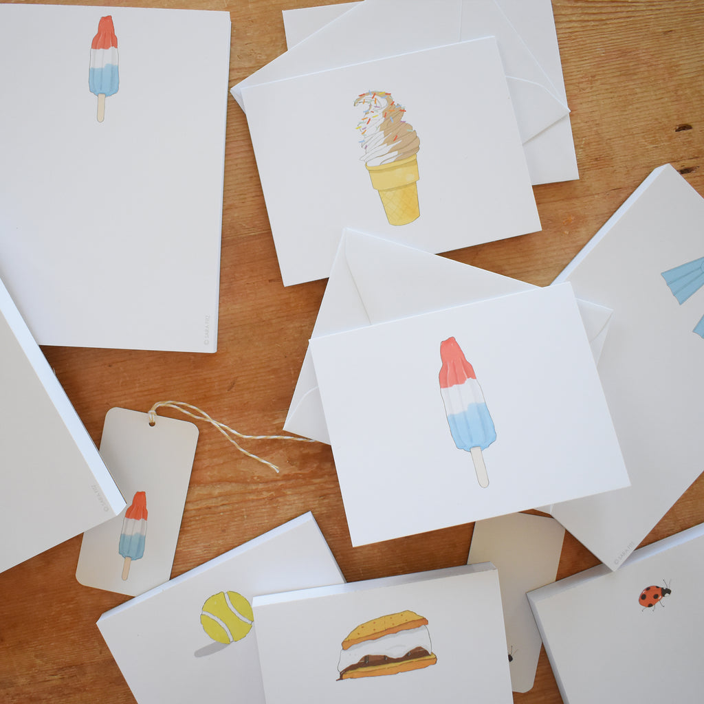 Popsicle Note Card by Sara Fitz