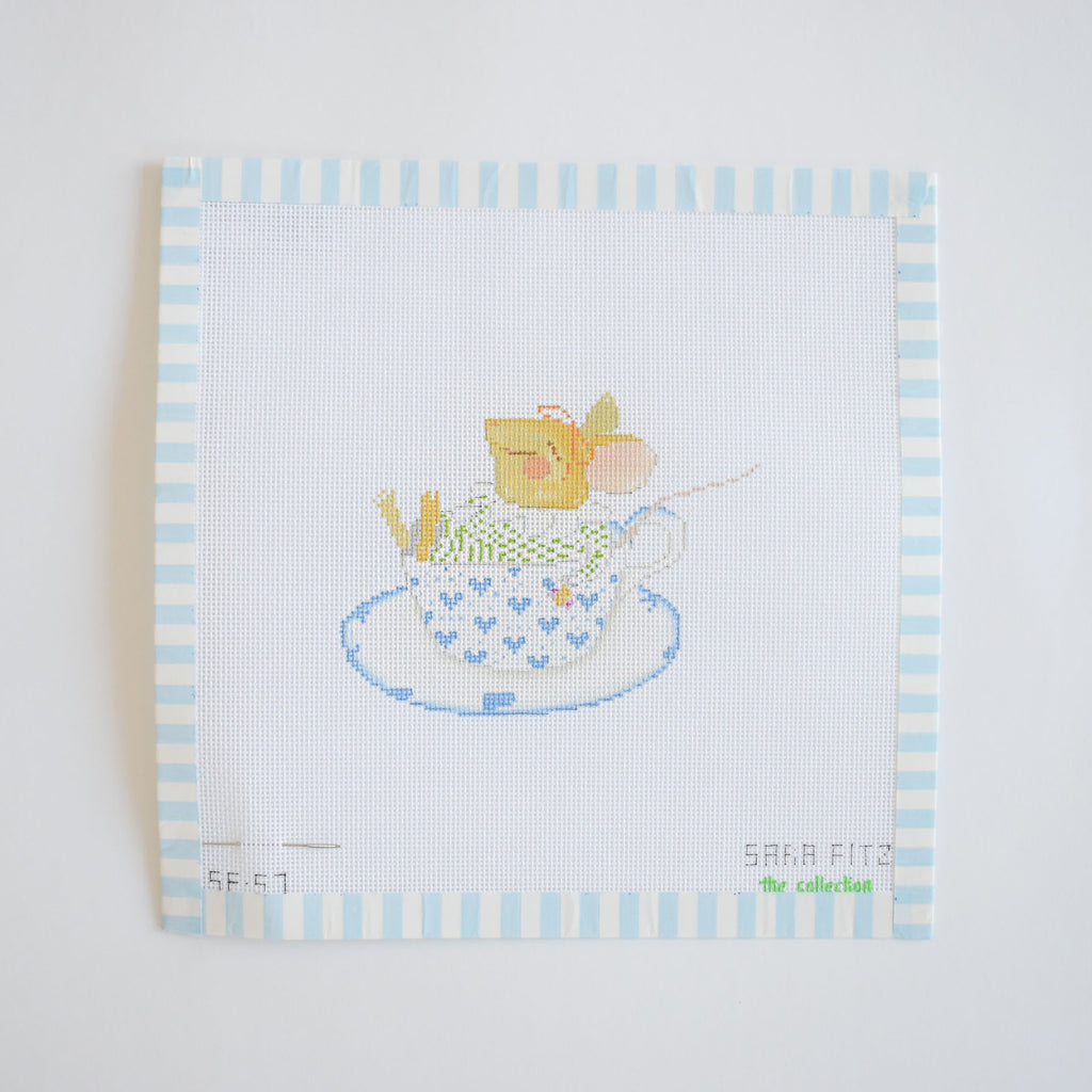 Teacup Mouse Needlepoint