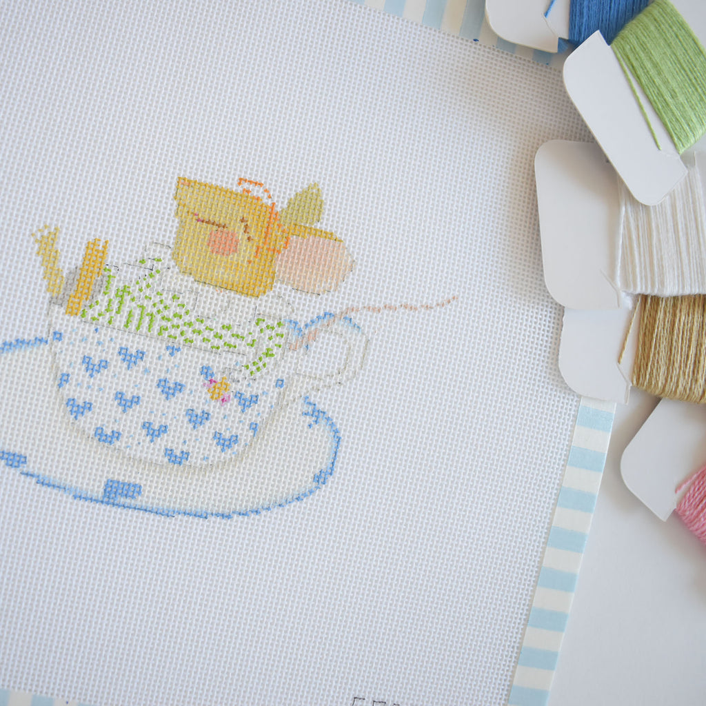 Teacup Mouse Needlepoint