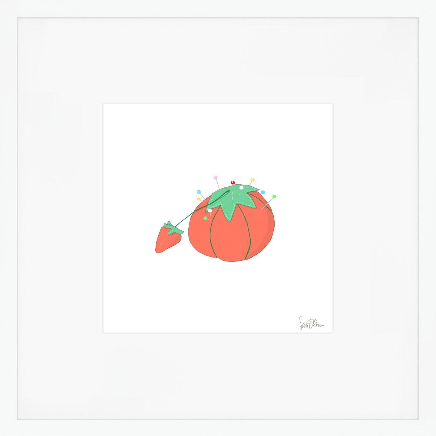 Tomato Pincushion Art Print