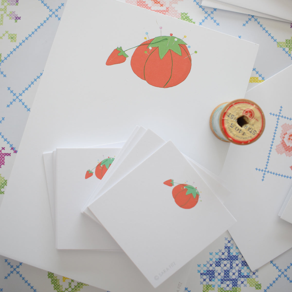 Tomato Pincushion Notepad