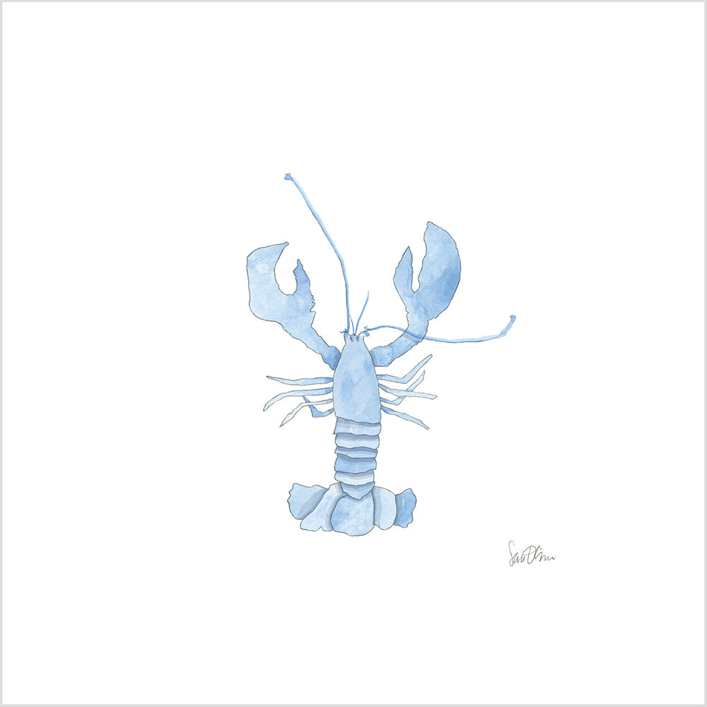 Blue Lobster Art Print by Sara Fitz