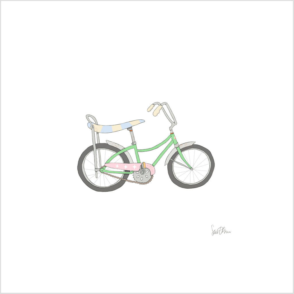 Banana Bike Art Print by Sara Fitz