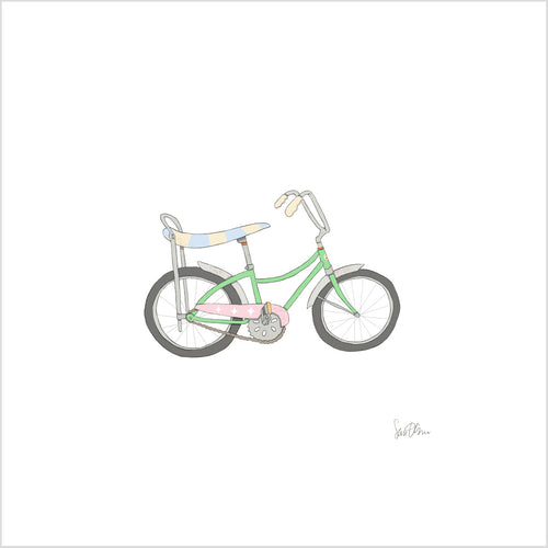 Banana Bike Art Print by Sara Fitz