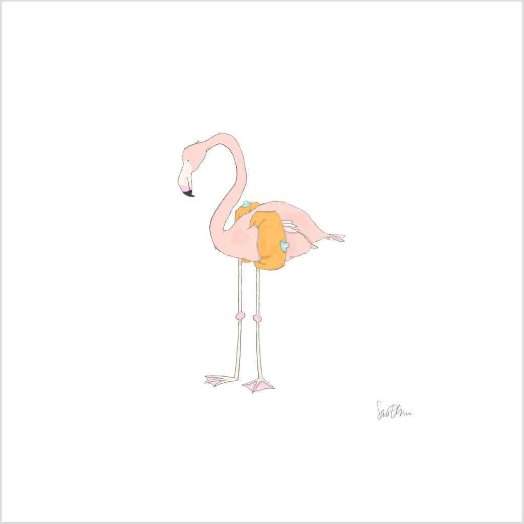 Flamingo Art Print by Sara Fitz