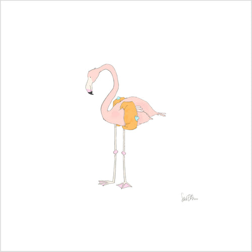 Flamingo Art Print by Sara Fitz