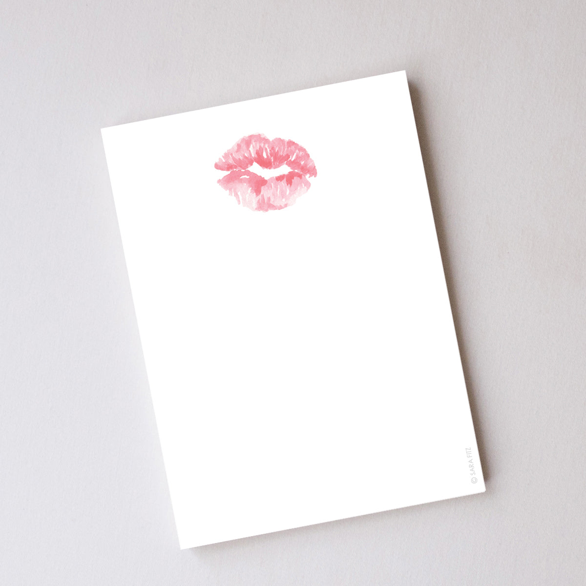 Kiss Kiss Notepad by Sara Fitz