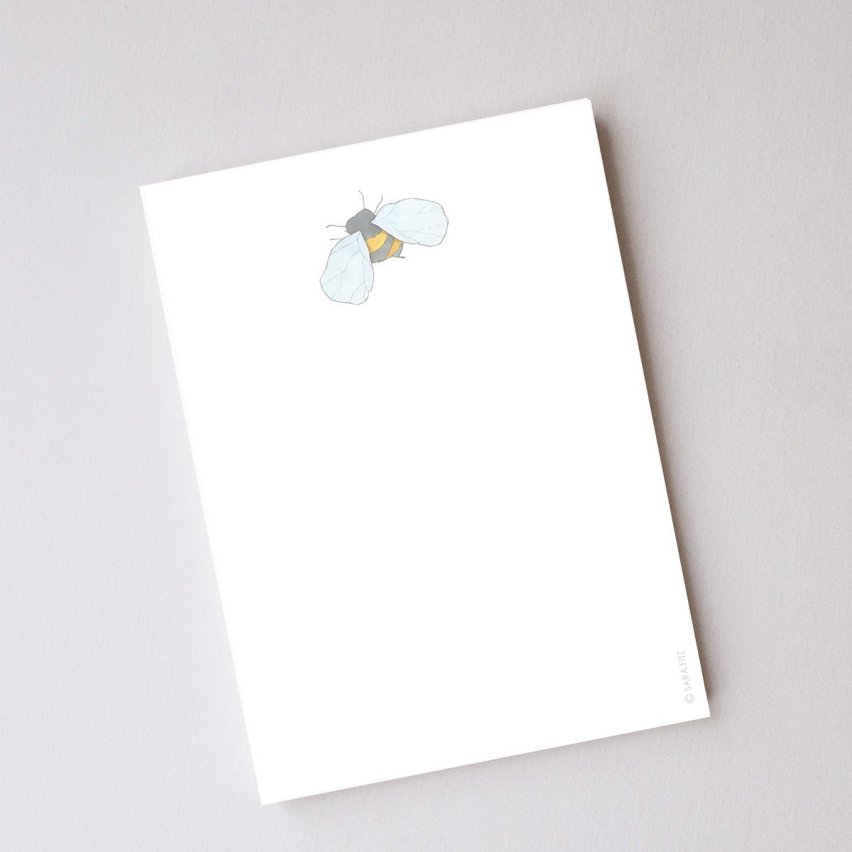 Bee Notepads Sara Fitz Bee Notepad 5x7 Unlined Pages Made in USA