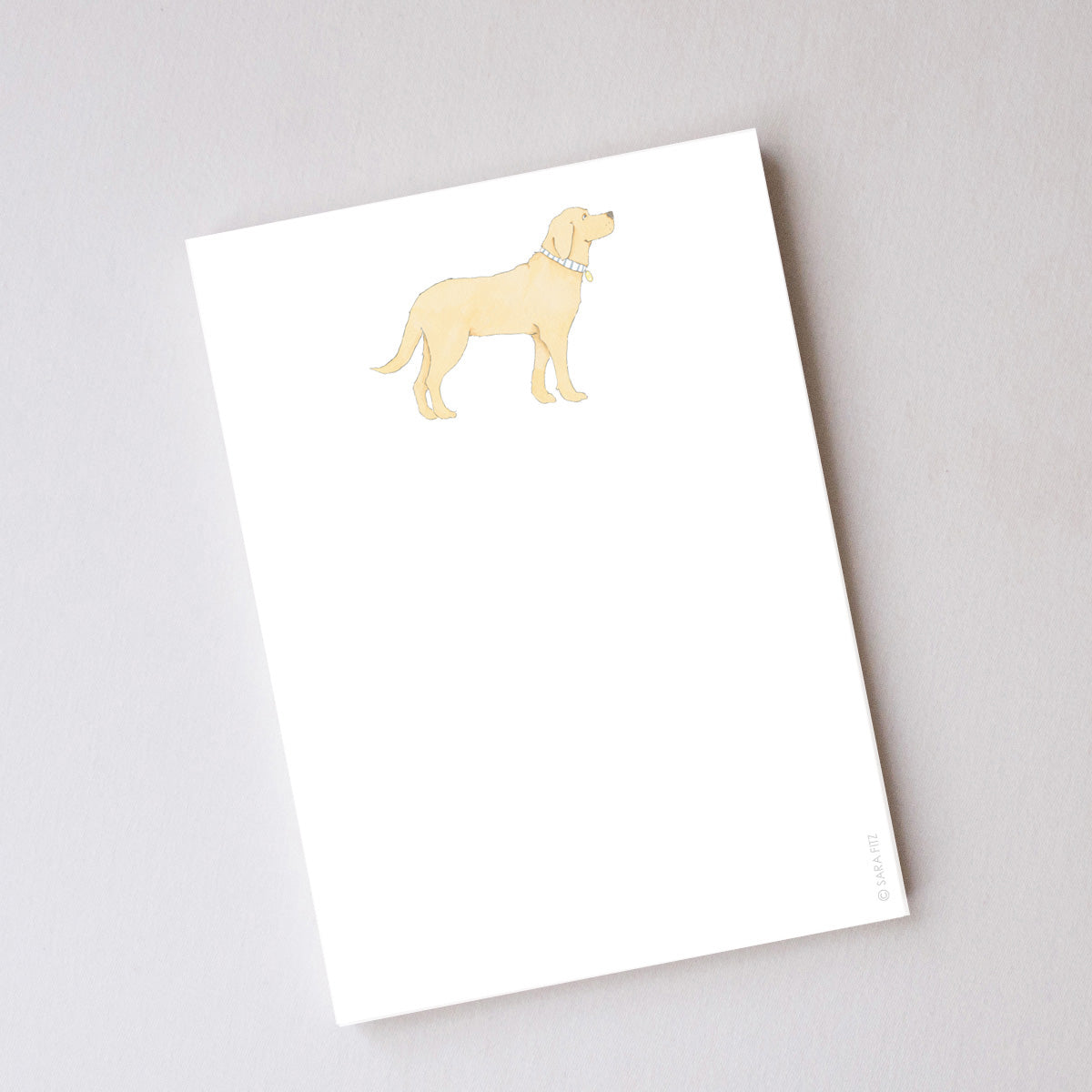 Golden Pup Notepad by Sara Fitz