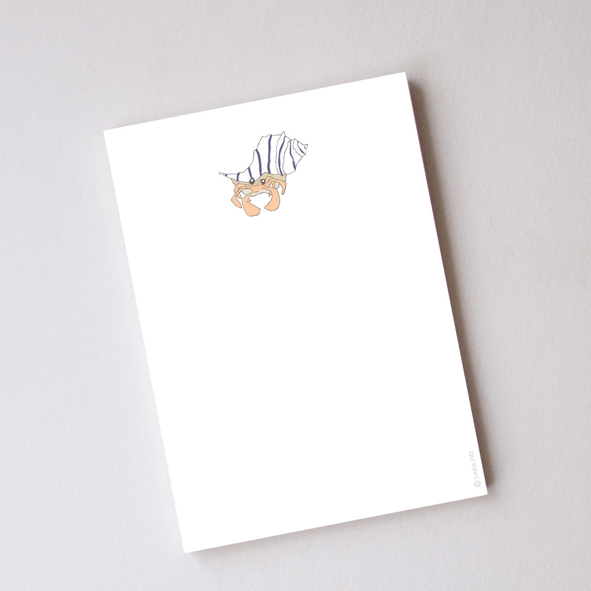 Hermit Crab Notepad by Sara Fitz