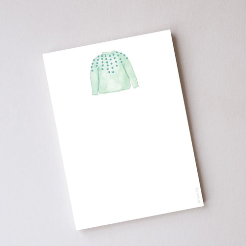 Pom Pom Sweater Notepad by Sara Fitz