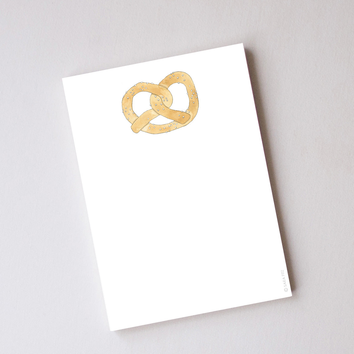 Salted Pretzel Notepad by Sara Fitz