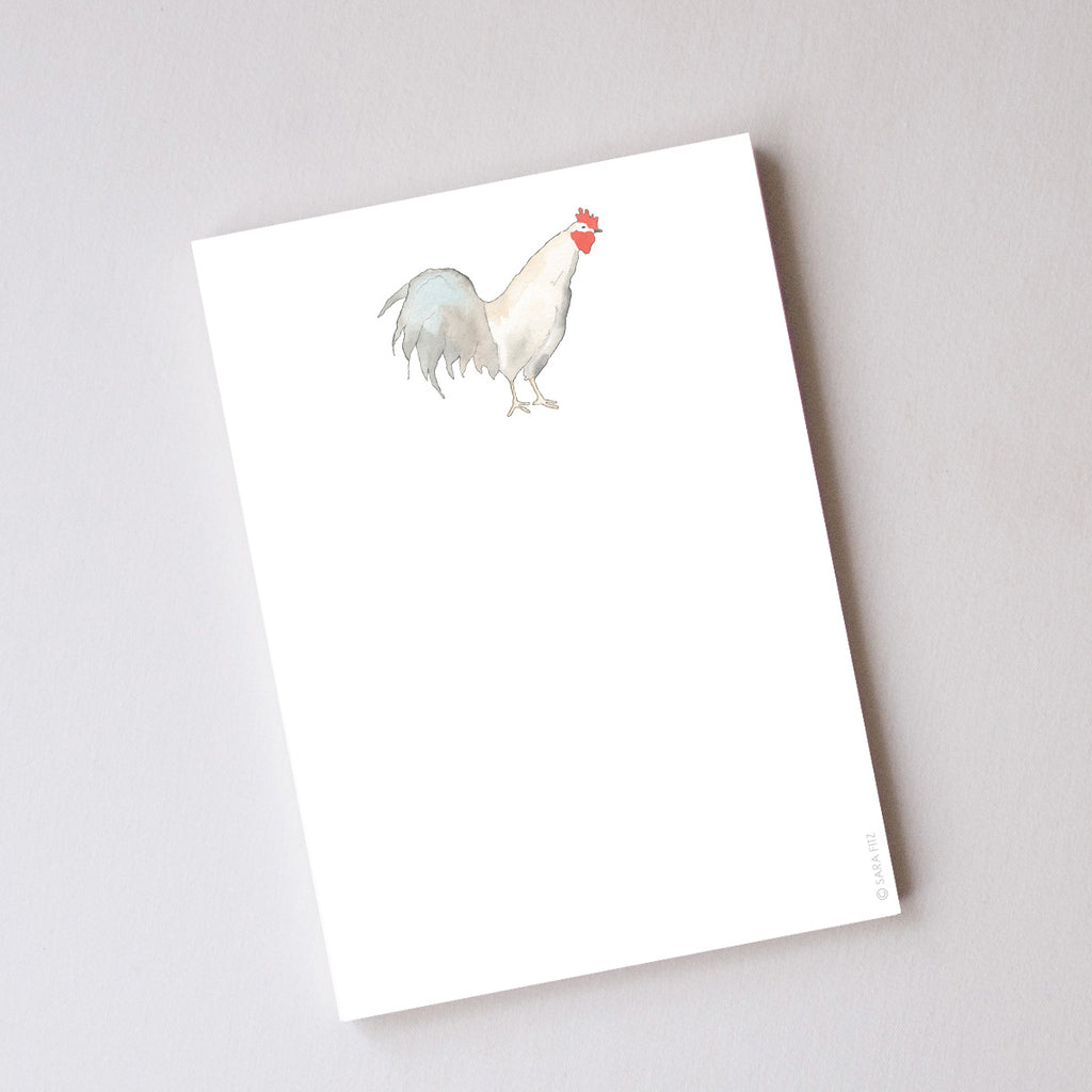 Rooster Notepad by Sara Fitz