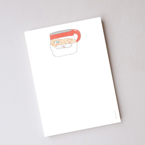 Santa Mug Notepad by Sara Fitz