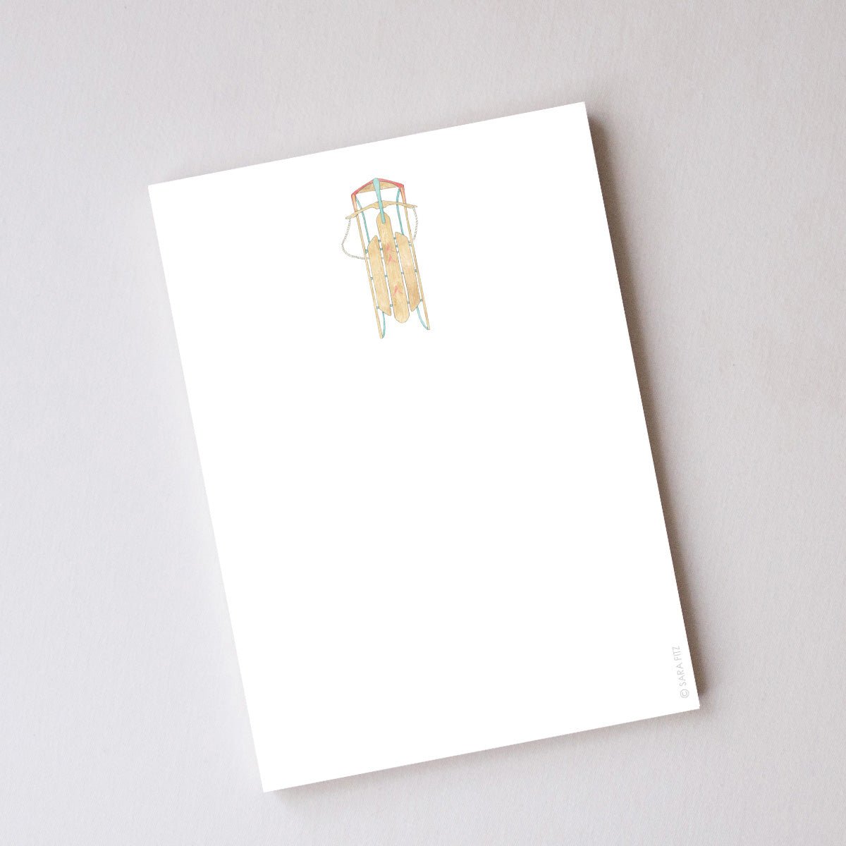 Sled Notepad by Sara Fitz