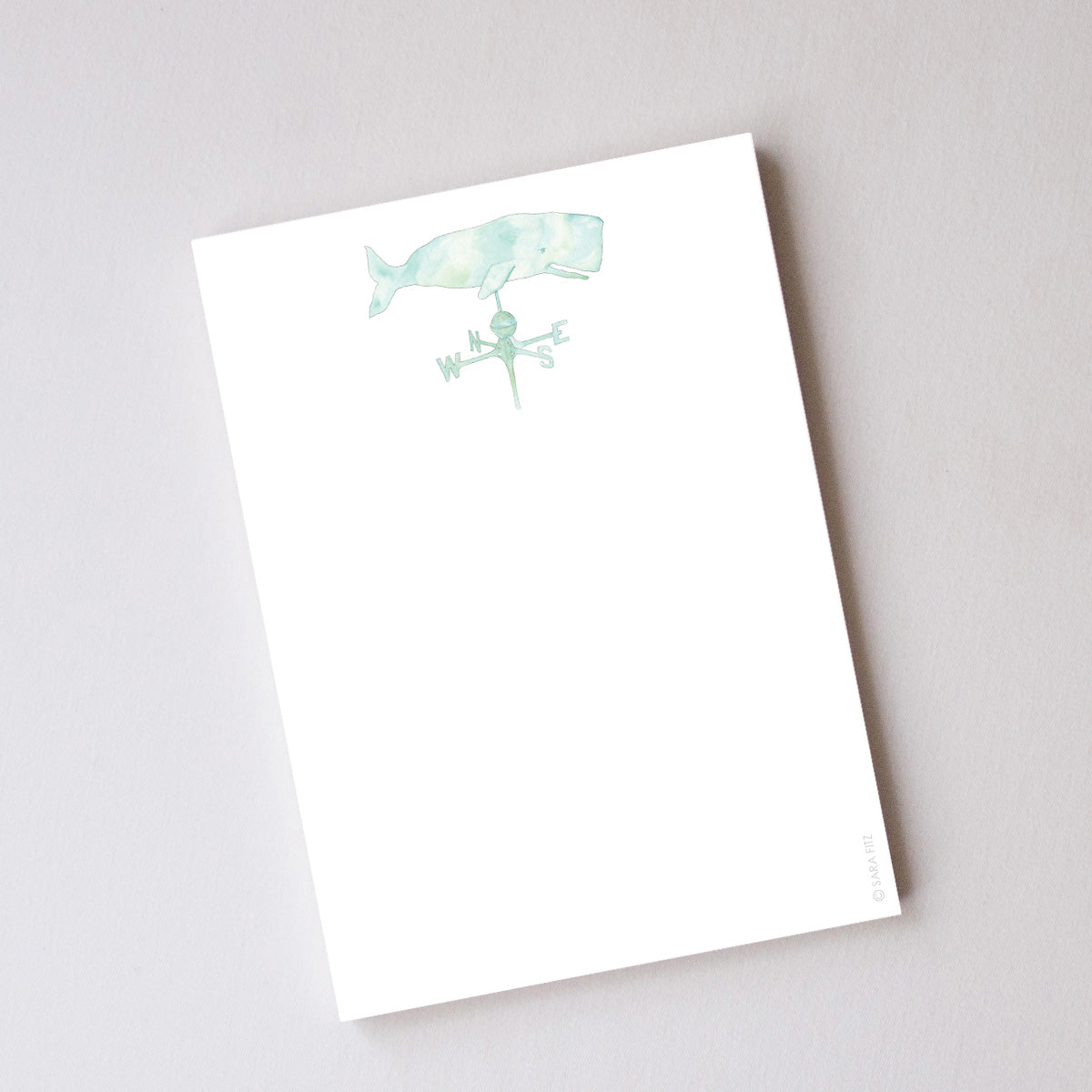 Whale Weathervane Notepad by Sara Fitz