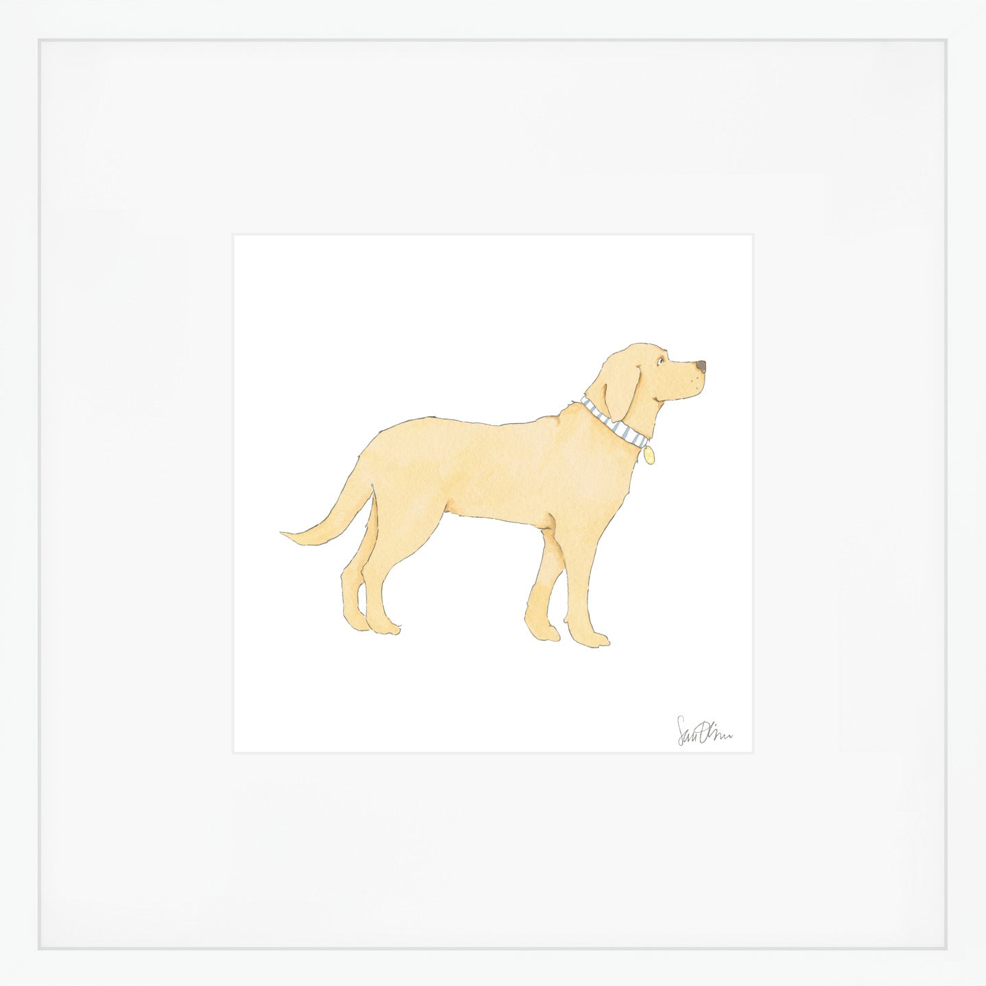 Golden Pup Art Print by Sara Fitz