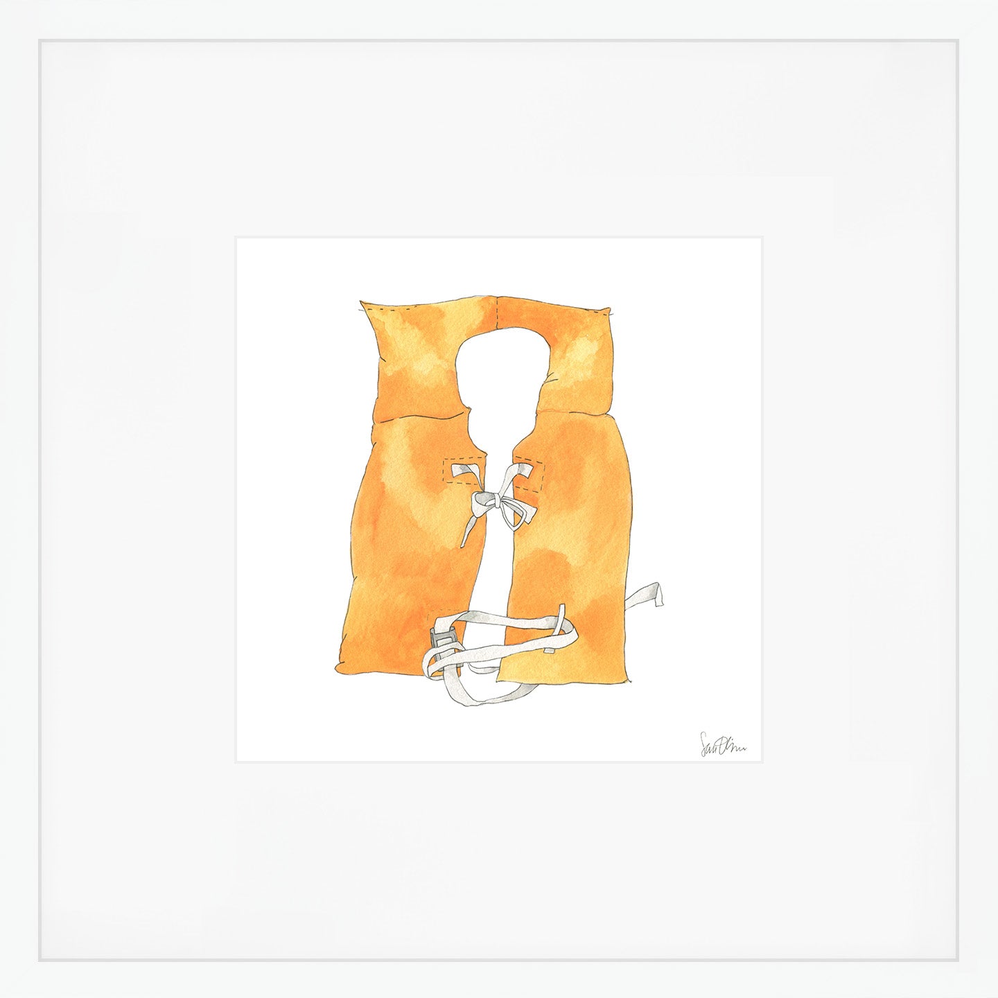 Life Jacket Art Print by Sara Fitz