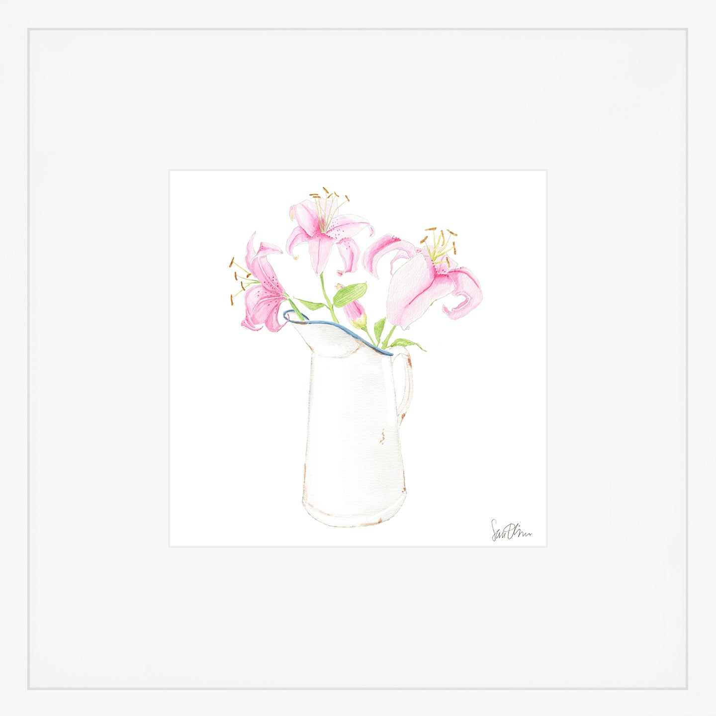 Lilies Art Print by Sara Fitz