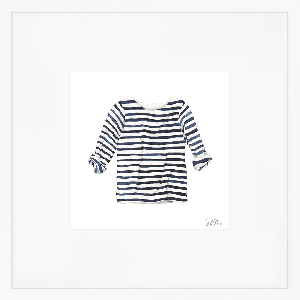 Striped Shirt Art Print by Sara Fitz