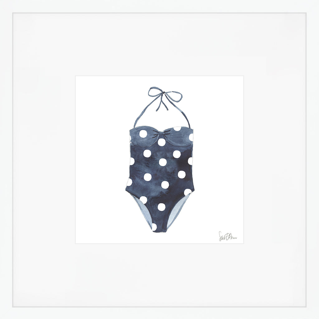 Polka Dot Swimsuit Art Print by Sara Fitz