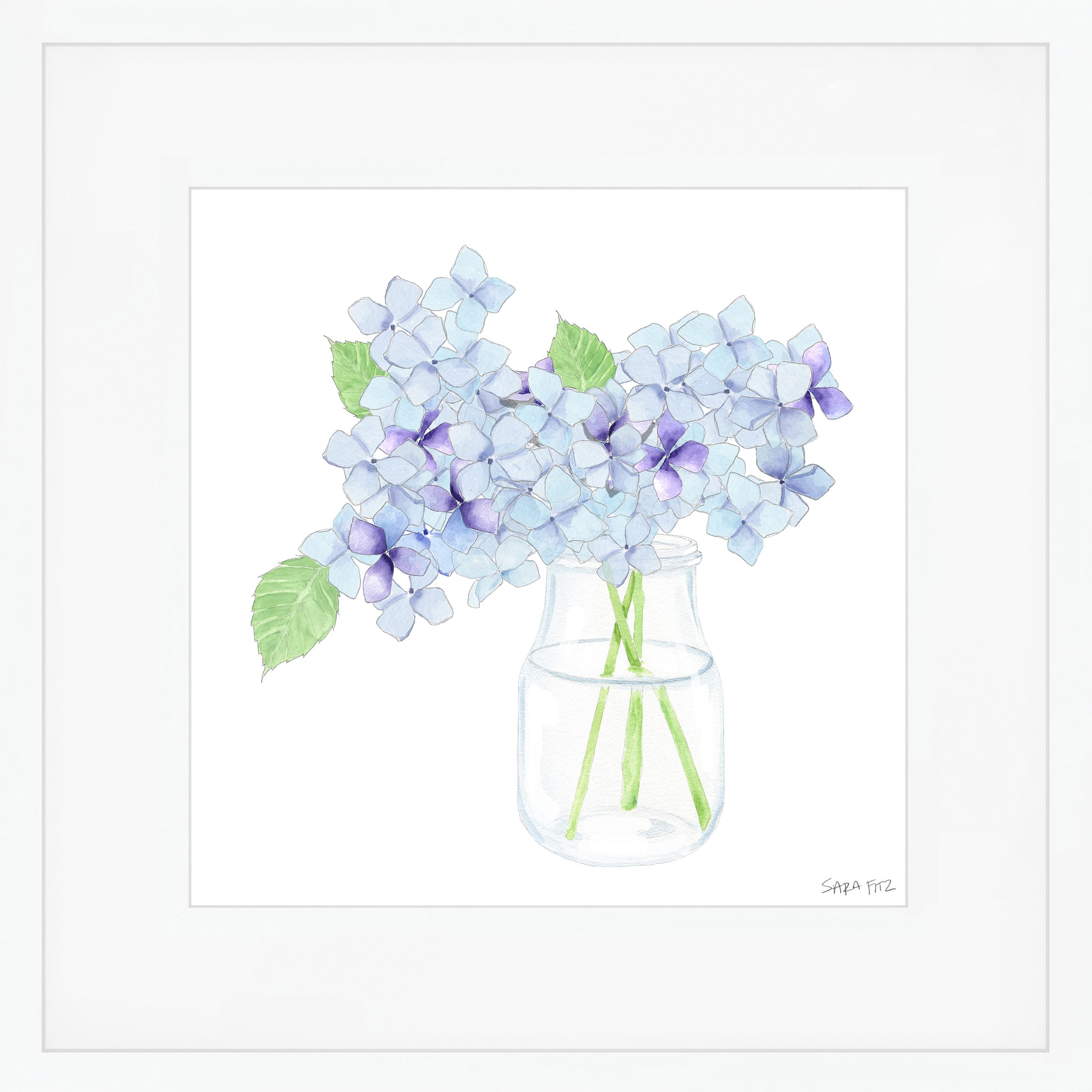 Hydrangeas Mega Art Print by Sara Fitz